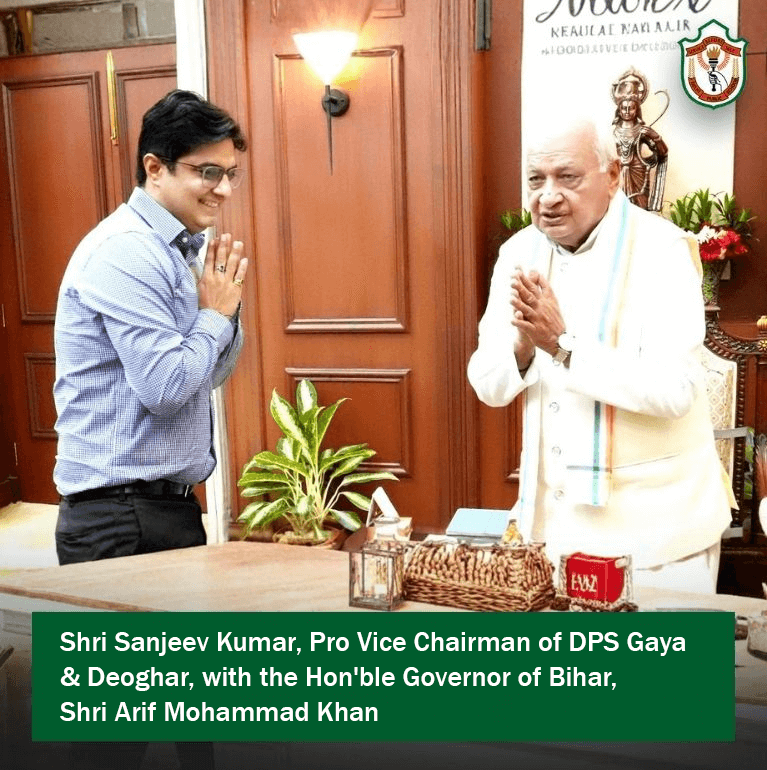 Sanjeev Kumar And Honble Governor of Bihar Shree Arif Mohammad Khan